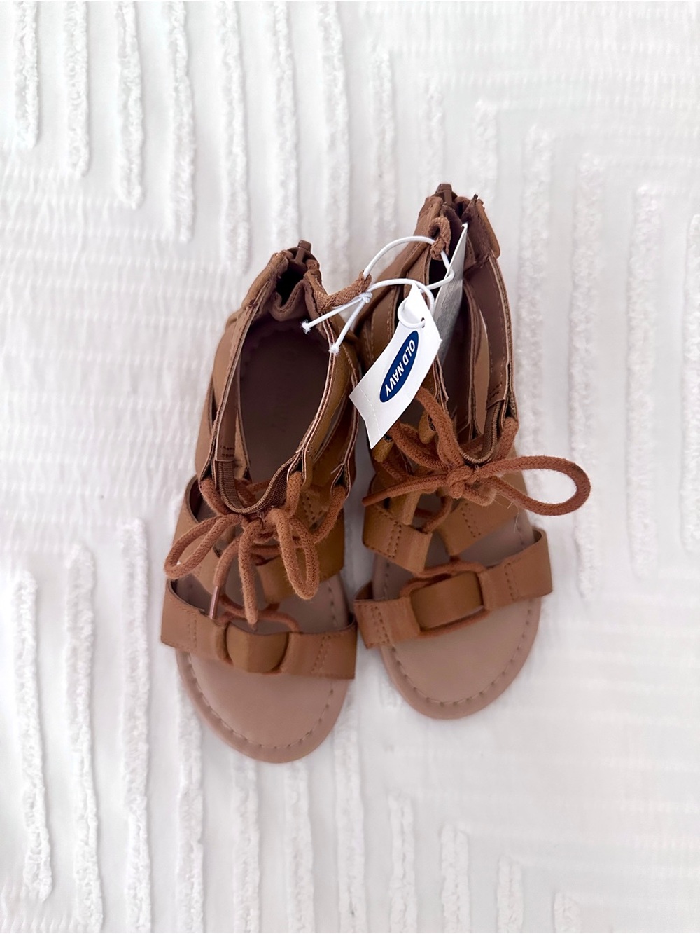Old Navy Girls Brown Lace-Up Gladiator Sandals Size 9c NWT